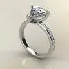 Custom Design 2 Ct Triangle Moissanite Engagement Ring