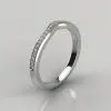 Matching Wedding Band For Two-Tone Collar Solitaire Pear Cut