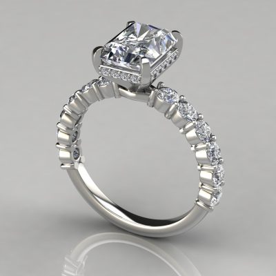 Custom Design 2.50 Ct Radiant Cut Moissanite Engagement Ring