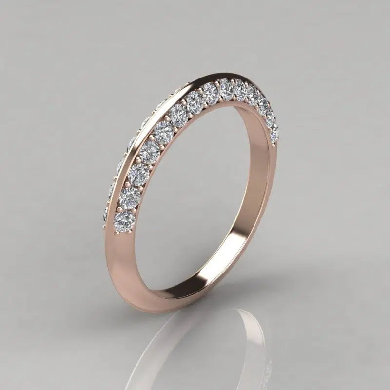 0.61 Carat Knife Edge Wedding Band Ring