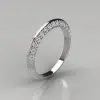 0.61 Carat Knife Edge Wedding Band Ring