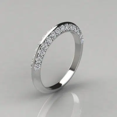 0.61 Carat Knife Edge Wedding Band Ring