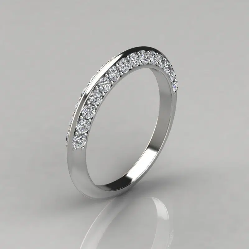 0.61 Carat Knife Edge Wedding Band Ring