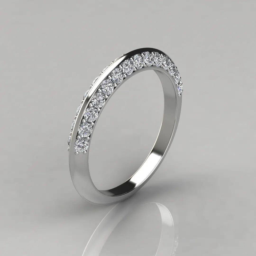 0.61 Carat Knife Edge Wedding Band Ring
