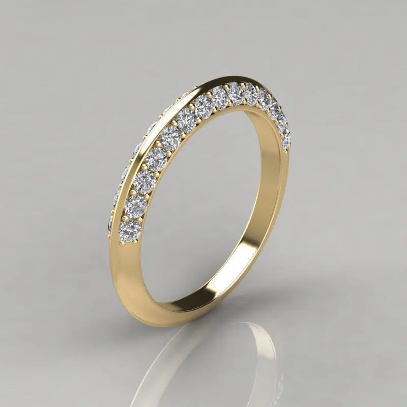 0.61 Carat Knife Edge Wedding Band Ring