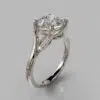 Split Shank Graduated Round Cut Moissanite Engagement Ring