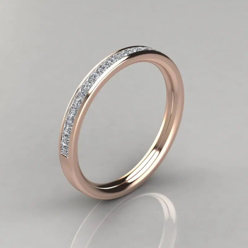 Matching Wedding Band For Channel Set Pear Cut Moissanite Engagement Ring