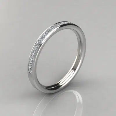 Matching Wedding Band For Channel Set Pear Cut Moissanite Engagement Ring