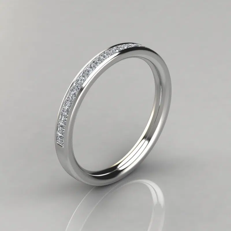 Matching Wedding Band For Channel Set Pear Cut Moissanite Engagement Ring