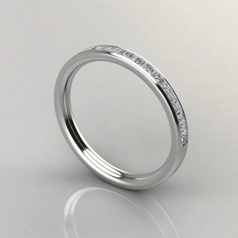 Matching Wedding Band For Channel Set Pear Cut Moissanite Engagement Ring