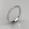 Matching Wedding Band For Petite Cathedral Oval Cut Moissanite Engagement Ring