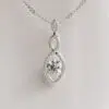 Infinity Loop Moissanite Pendant Necklace