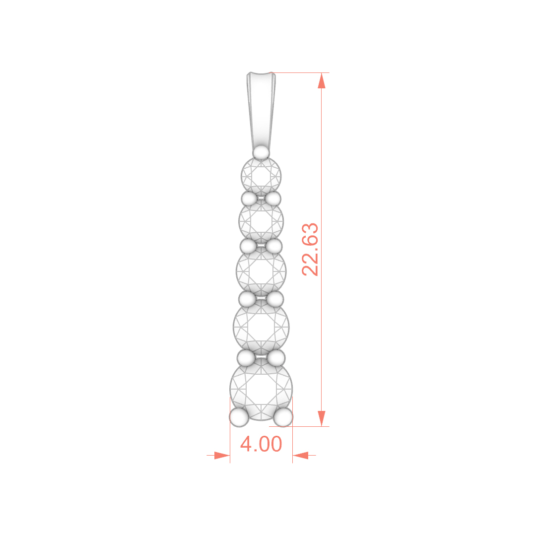 Graduated Moissanite Drop Pendant Forever Moissanite