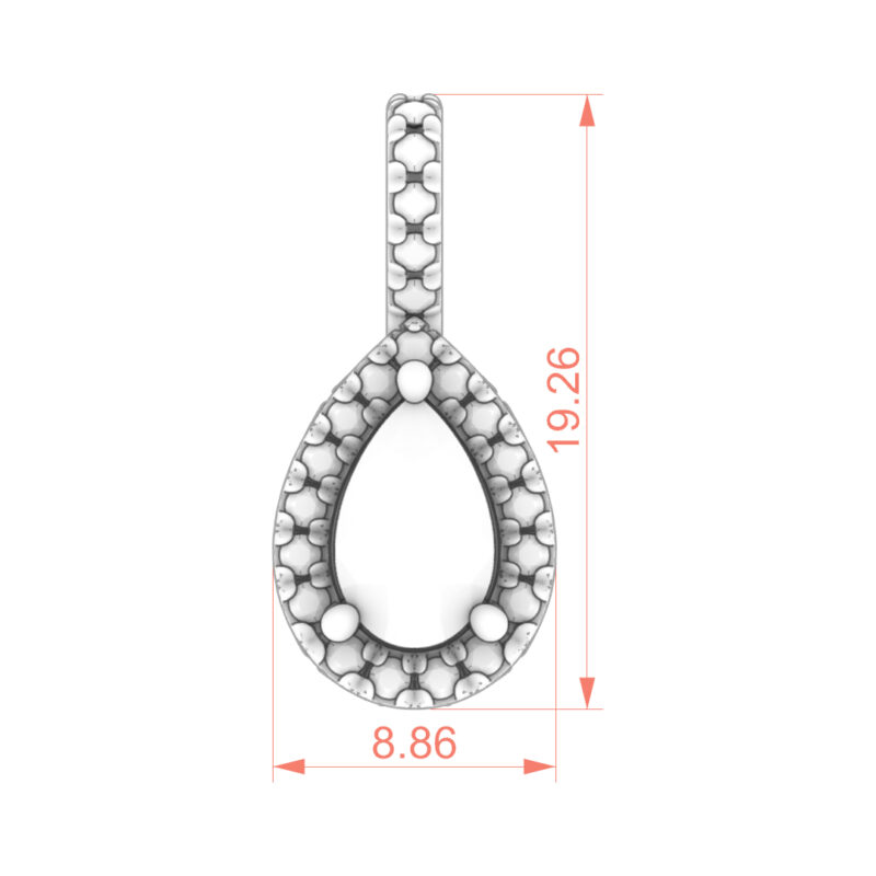 Halo Pear-Cut Moissanite Pendant in Classic Elegance