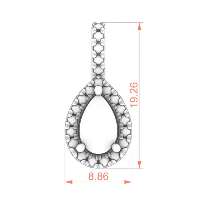 Halo Pear-Cut Moissanite Pendant in Classic Elegance
