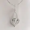 Heart-Inspired Pear-Cut Moissanite Pendant