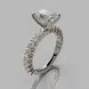 Common Prong Radiant Cut Moissanite Engagement Ring