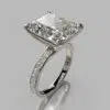 Radiant Cut Shared Prong Engagement Ring