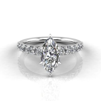 Marquise Cut Moissanite Engagement Rings