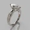 Marquise Cut White Gold Moissanite Engagement Ring