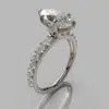 Shared Prong Marquise Cut Moissanite Engagement Ring