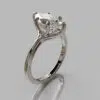 Solitaire Marquise Cut Moissanite Engagement Ring