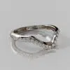 Matching Wedding Band For Split Halo Oval Cut Moissanite Engagement Ring