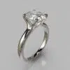 Solitaire Four Prong Oval Cut Moissanite Engagement Ring