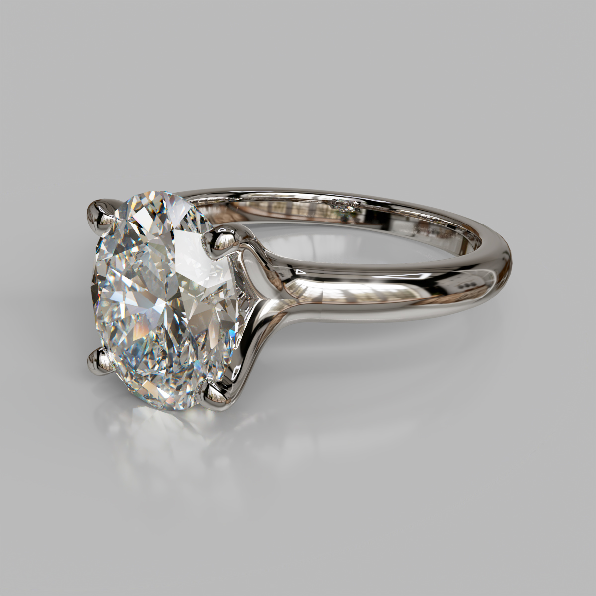 Solitaire Four Prong Oval Cut Moissanite Engagement Ring Solitaire Four Prong Oval Cut Moissanite Engagement Ring
