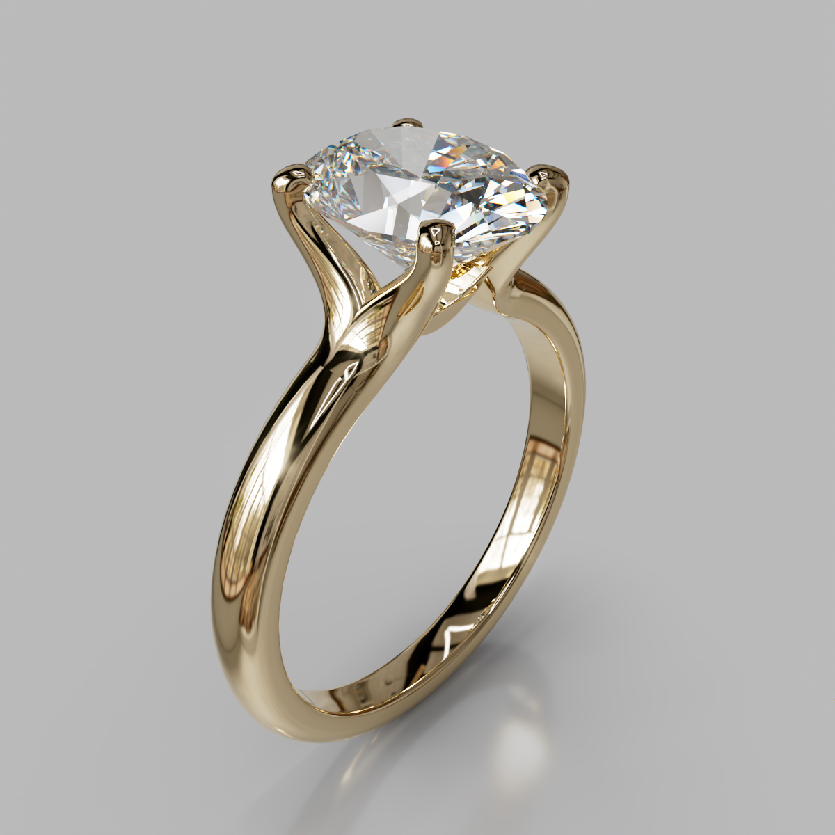 Solitaire Four Prong Oval Cut Moissanite Engagement Ring Solitaire Four Prong Oval Cut Moissanite Engagement Ring