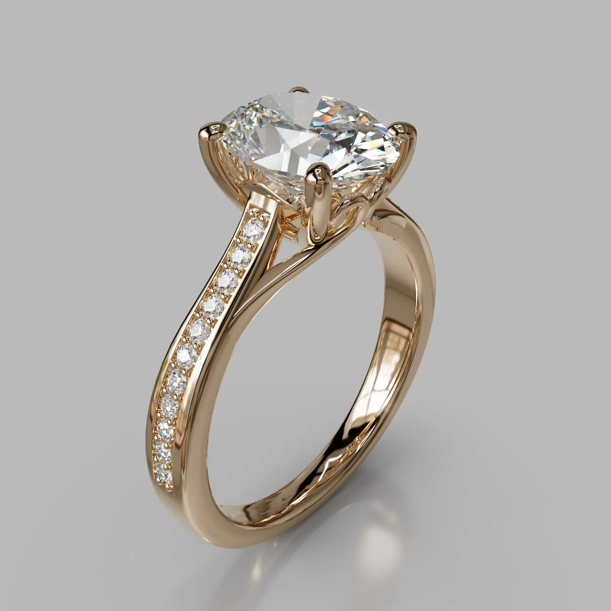 Curly Prong Oval Cut Moissanite Engagement Ring Curly Prong Oval Cut Moissanite Engagement Ring