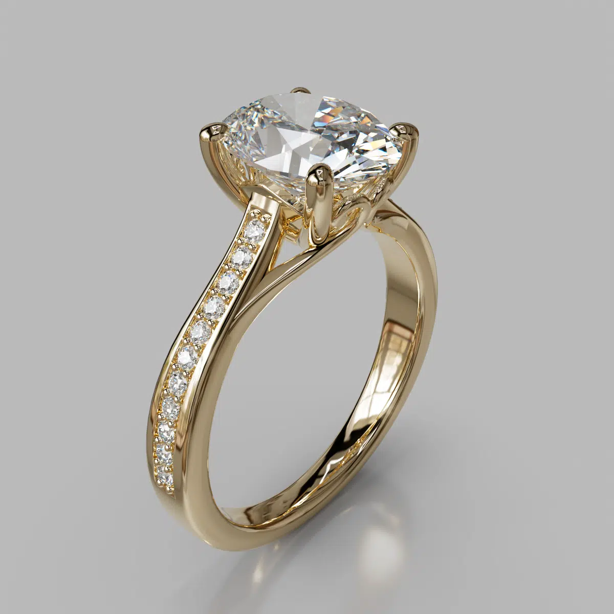 Curly Prong Oval Cut Moissanite Engagement Ring Curly Prong Oval Cut Moissanite Engagement Ring