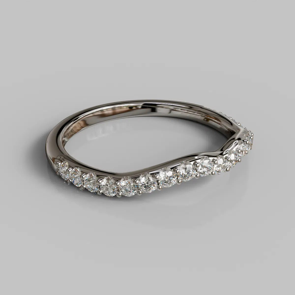 Matching Wedding Band For Graduated Split Shank Pear Cut Matching Wedding Band For Graduated Split Shank Pear Cut
