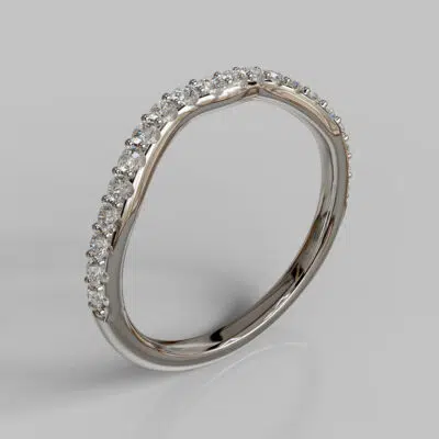 Matching Wedding Band For Graduated Split Shank Pear Cut Matching Wedding Band For Graduated Split Shank Pear Cut