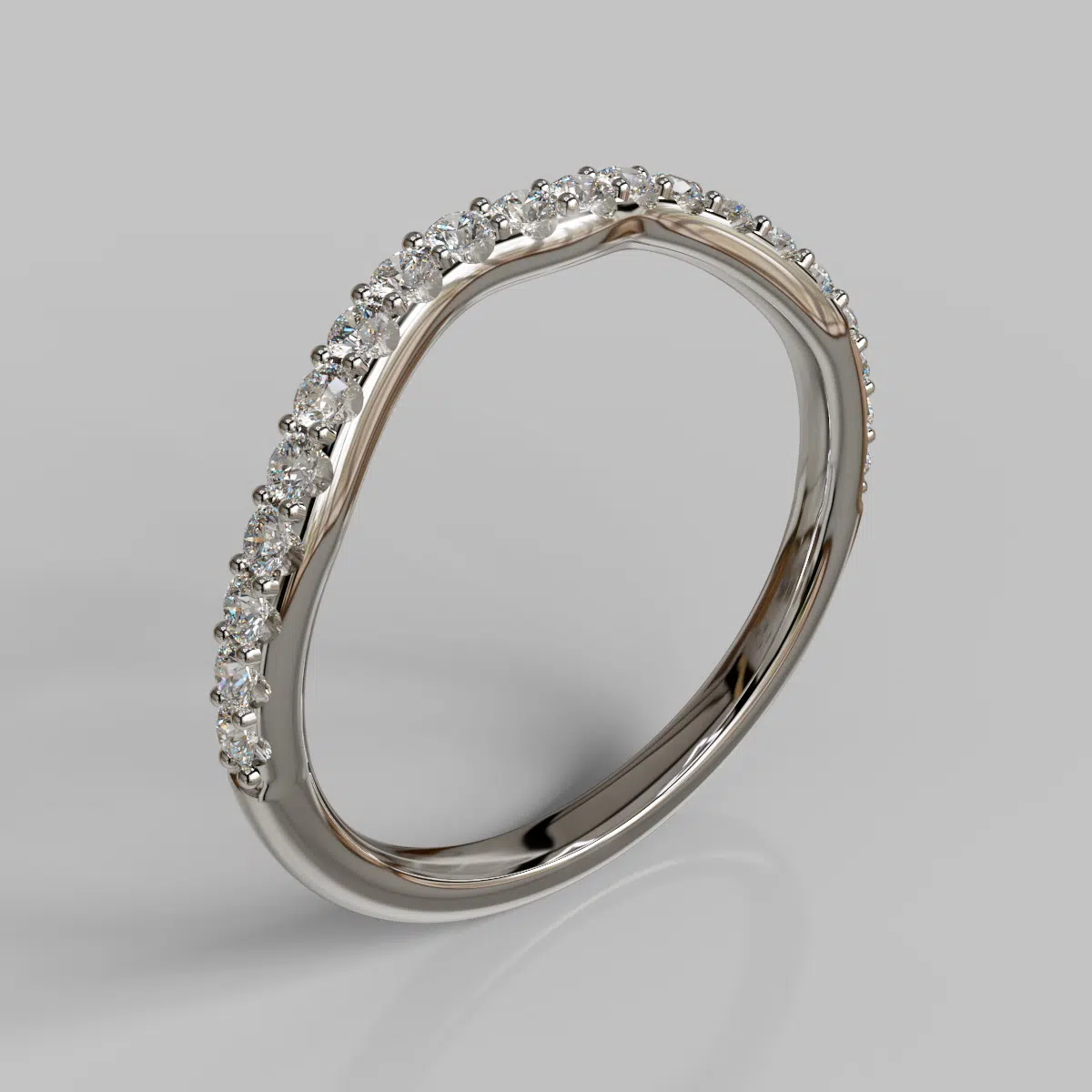 Matching Wedding Band For Graduated Split Shank Pear Cut Matching Wedding Band For Graduated Split Shank Pear Cut